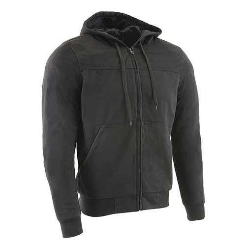 Checkered men jackets in a plaid pattern for a preppy appearanceMilwaukee Leather MPM1788 Men's Black CE Approved Armored Riding Hoodie Sweater with Aramid by DuPont Fibers