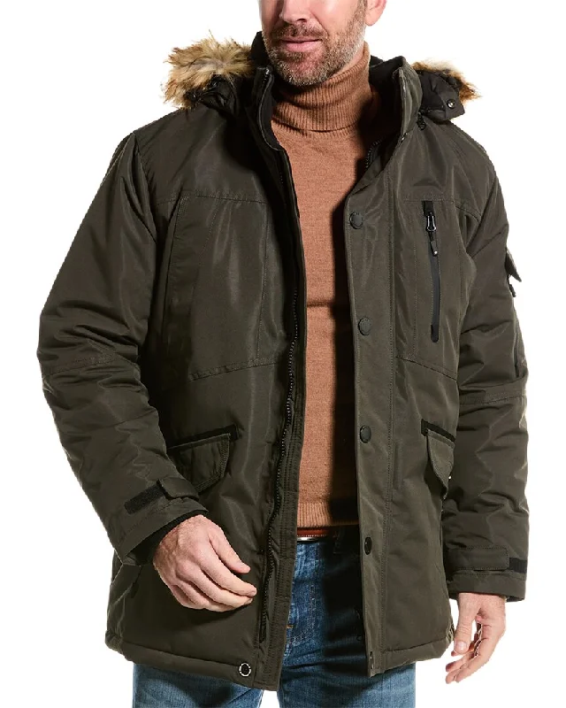 Men coats with a quilted pattern for added texture and warmthNOIZE Jacob Coat