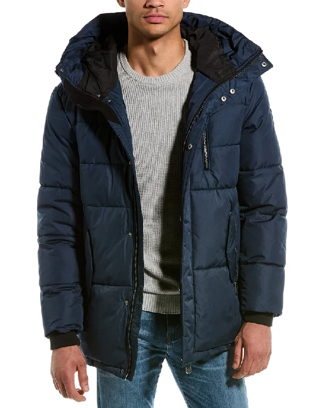 Men coats with a stand - up collar for a sleek and modern lookNOIZE Noah Parka