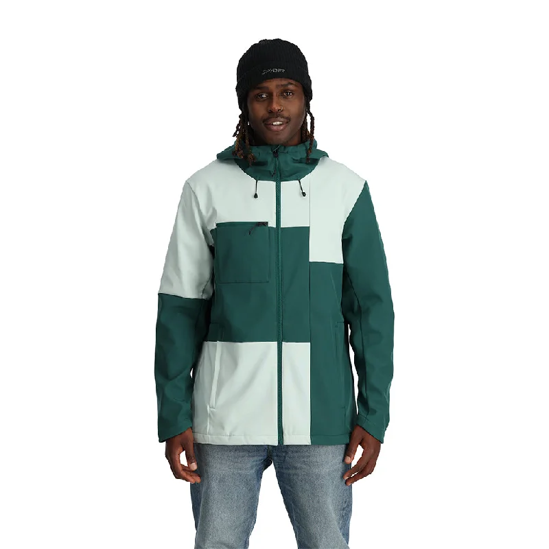 Men jackets with a built - in hood that can be stowed away when not in useMens Nolan - Wintergreen