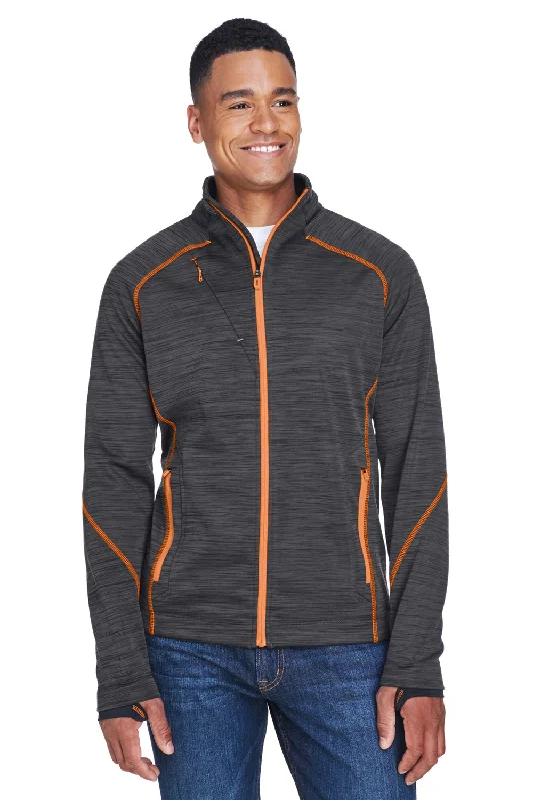 Stretch - fabric men jackets for unrestricted movement during workoutsStretch - fabric men jackets for unrestricted movement during workoutsNorth End Mens Sport Red Flux Full Zip Jacket - Carbon Grey/Orange Soda