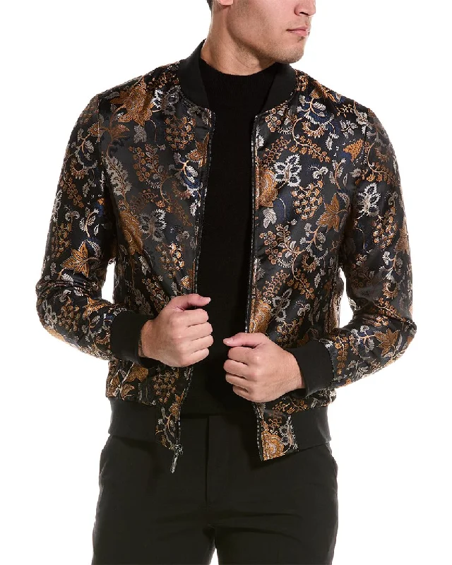 Men coats with a contrasting trim for a fashion - forward aestheticMen coats with a contrasting trim for a fashion - forward aestheticPaisley & Gray Hyde Bomber Jacket