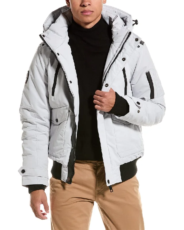 Men coats with a wind - resistant outer layer for blustery weatherMen coats with a wind - resistant outer layer for blustery weatherPoint Zero Mpro Coated Bomber Jacket