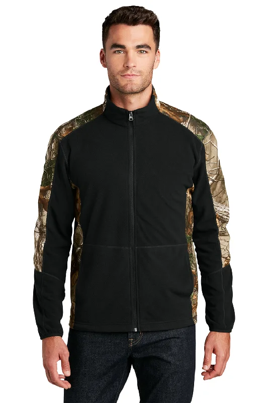 Men fleece - backed windbreakers for windy daysMen fleece - backed windbreakers for windy daysPort Authority Mens Full Zip Microfleece Jacket - Black/Realtree Xtra Camo