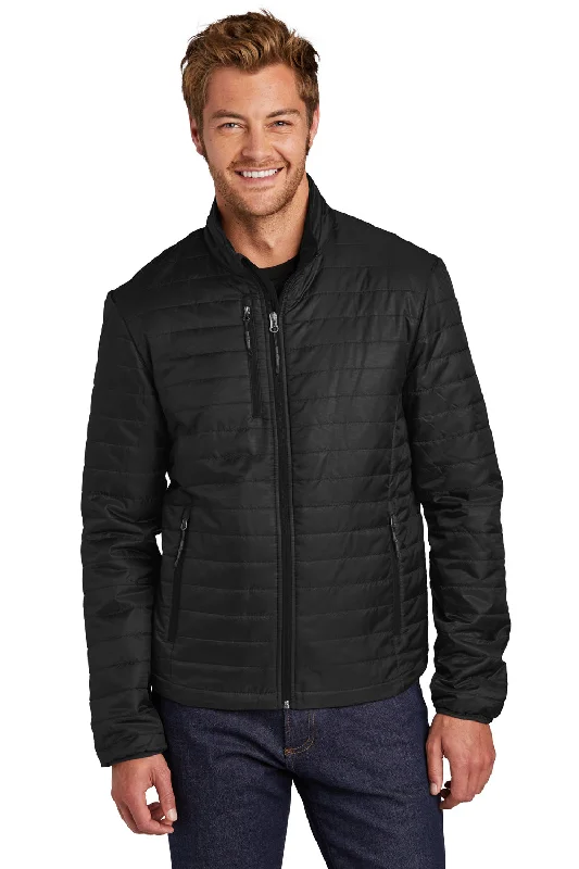 Performance - driven men jackets with breathable fabric for sportsPerformance - driven men jackets with breathable fabric for sportsPort Authority Mens Water Resistant Packable Puffy Full Zip Jacket - Deep Black