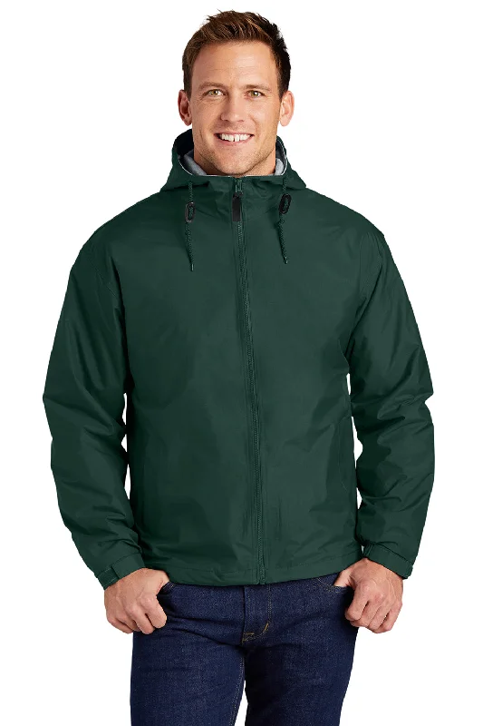 Down - filled men jackets in bright colors for winter fashionDown - filled men jackets in bright colors for winter fashionPort Authority Mens Team Wind & Water Resistant Full Zip Hooded Jacket - Hunter Green