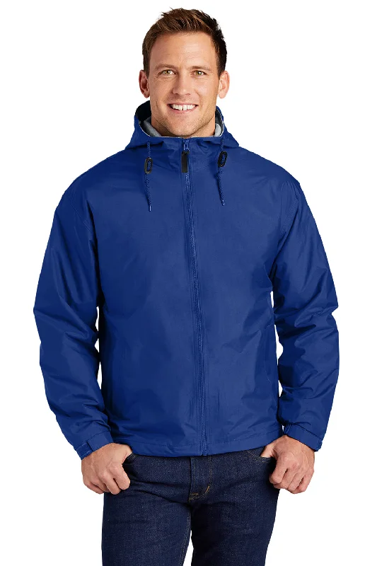 Checkered men jackets in a plaid pattern for a preppy appearanceCheckered men jackets in a plaid pattern for a preppy appearancePort Authority Mens Team Wind & Water Resistant Full Zip Hooded Jacket - Royal Blue