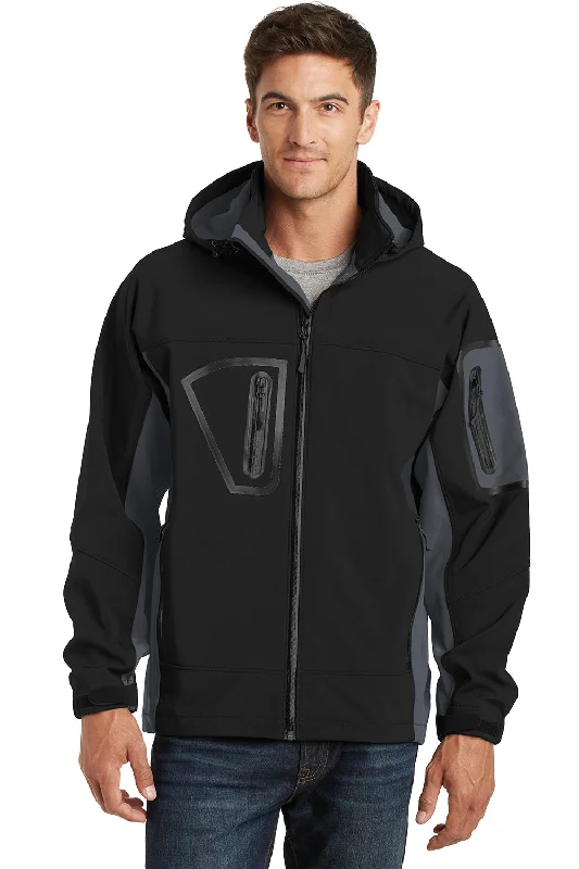 Men jackets with a zip - off sleeves to convert to a vestMen jackets with a zip - off sleeves to convert to a vestPort Authority Mens Waterproof Full Zip Hooded Jacket - Black/Graphite Grey