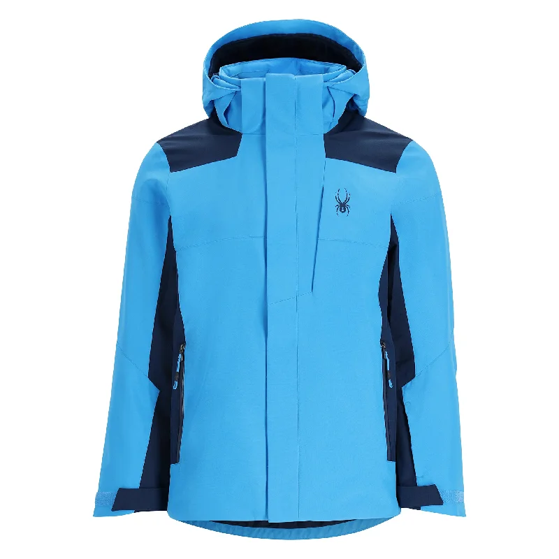 Men jackets with a built - in hood that can be stowed away when not in useMens Primer - Aether Blue