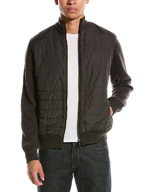 Men coats made of high - quality leather for a rugged and durable optionMen coats made of high - quality leather for a rugged and durable optionRaffi Quilted Full Zip Wool-Blend Jacket