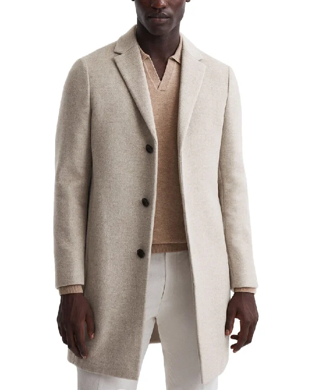 Men coats with a quilted pattern for added texture and warmthReiss Gable Overcoat