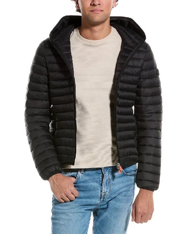 Men coats made of high - quality leather for a rugged and durable optionMen coats made of high - quality leather for a rugged and durable optionSave The Duck Donald Jacket