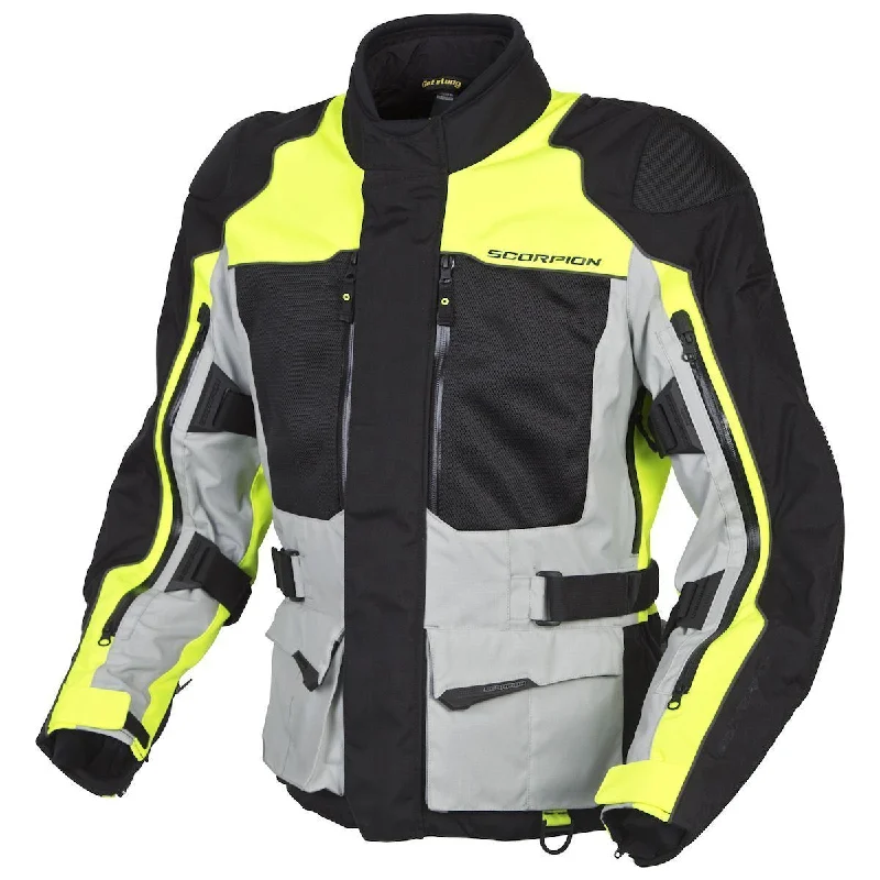 Stretch - fabric men jackets for unrestricted movement during workoutsStretch - fabric men jackets for unrestricted movement during workoutsScorpion Yosemite XDR Men's Hi-Viz Yellow Textile Jacket with Armor