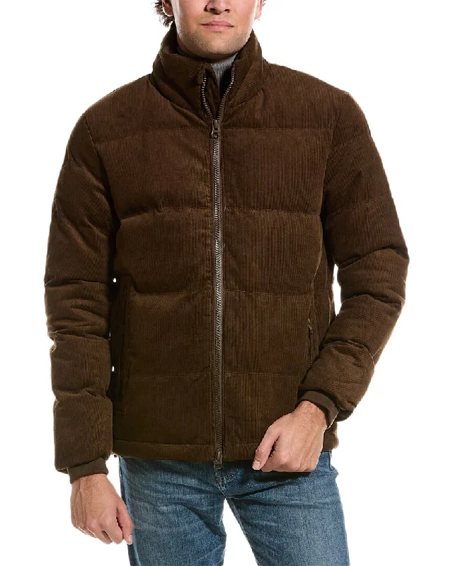 Men coats with a water - resistant finish for light rain and splashesMen coats with a water - resistant finish for light rain and splashesSlate & Stone Corduroy Padded Puffer Jacket