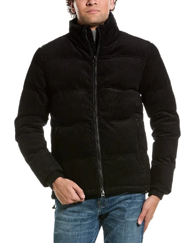 Men coats with a drawstring waist for a customizable fitMen coats with a drawstring waist for a customizable fitSlate & Stone Corduroy Padded Puffer Jacket