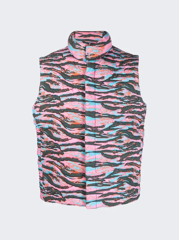 Men coats with a quick - drying feature for active lifestylesUnisex Printed Qulted Puffer Vest