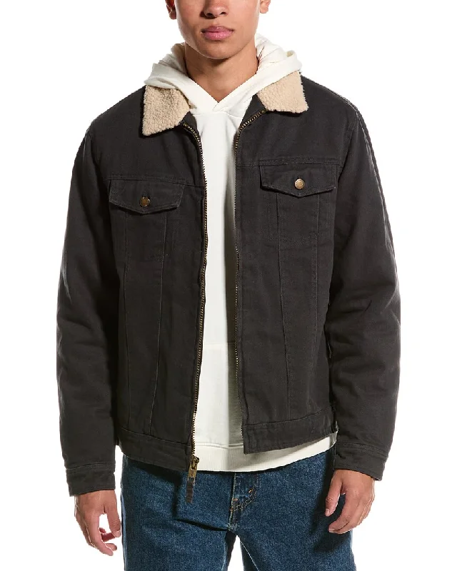 Men coats made of high - quality leather for a rugged and durable optionMen coats made of high - quality leather for a rugged and durable optionWEATHERPROOF VINTAGE Sherpa-Lined Canvas Twill Jacket