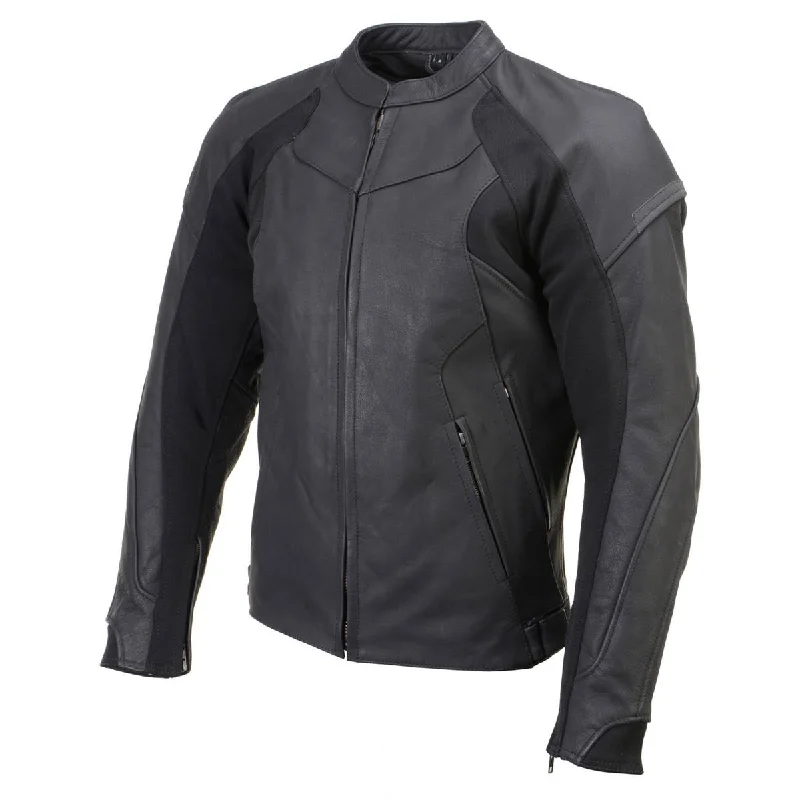 Plus - size men jackets with adjustable drawstrings for a comfortable fitPlus - size men jackets with adjustable drawstrings for a comfortable fitXelement XS11012 Men's 'Endo' Flat Matte Black Premium Leather Protective Motorcycle Racing Style Biker Jacket w/ CE Armor