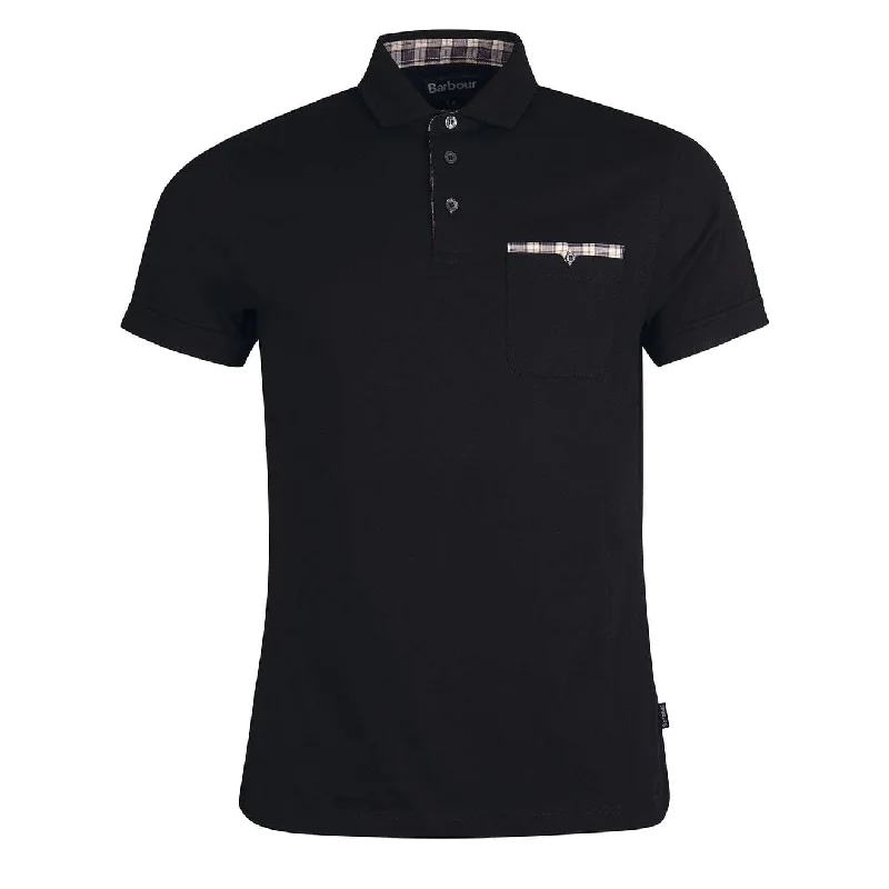 Men's stretchable athletic polo shirts for fitness workoutsBarbour Corpatch Polo Shirt Black