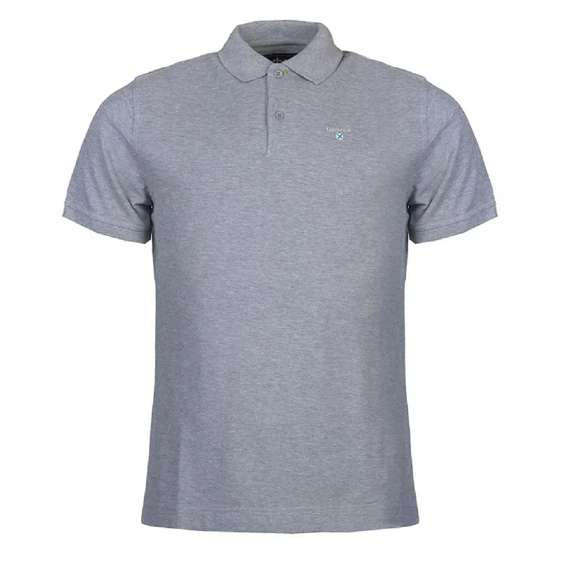 Men's slim fit short sleeve polo shirts with contrast collarsBarbour Sports Polo Grey Marl