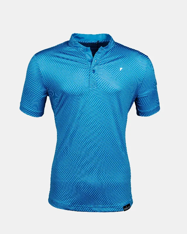 Men's quick - dry polo shirts for water sports activitiesBlue Chevron Blade Polo