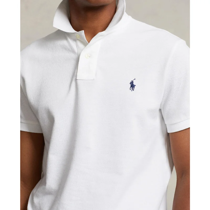 Men's button - down spread collar polo shirts for business casualPolo Ralph Lauren - Mesh Polo - White