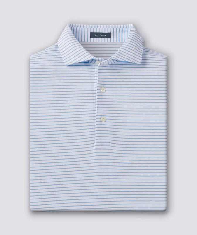 Men's two - tone stripe polo shirts with a preppy styleDylan Stripe Performance Polo