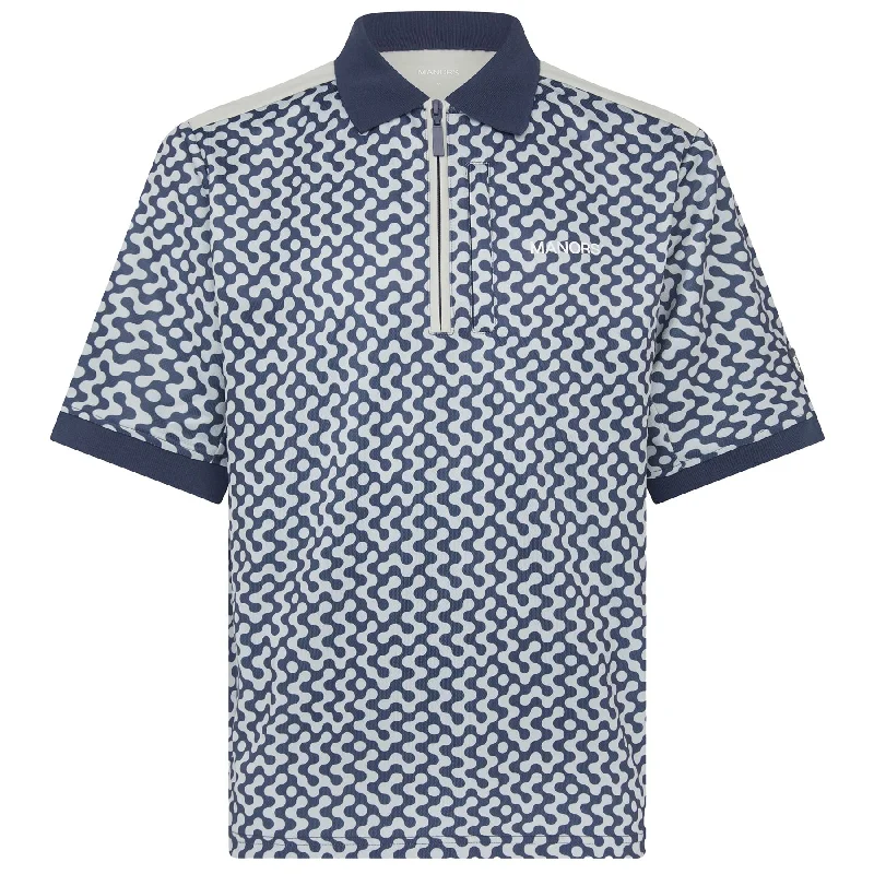 Men's button - down spread collar polo shirts for business casualEighteenth Ranger Polo Navy - AW24