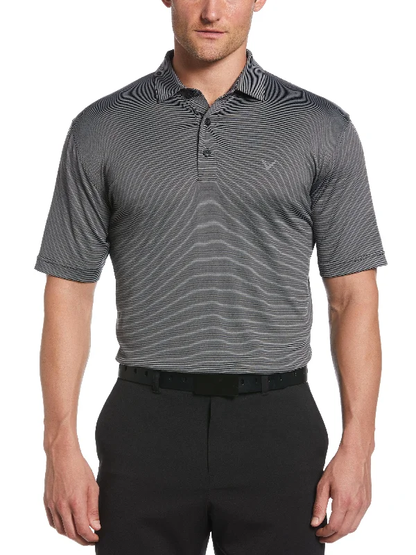 Men's color - block polo shirts with a bold fashion statementMens Fine Line Stripe Golf Polo