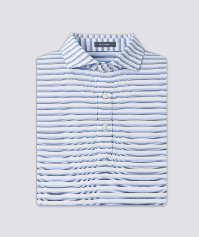 Men's quick - dry polo shirts for water sports activitiesLanier Gradient Stripe Performance Polo