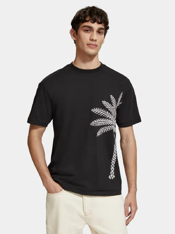 Palm tree embroidery t-shirt