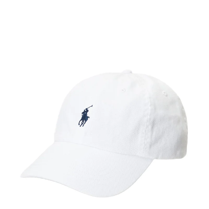 Men's long sleeve classic fit polo shirts with embroidered logosPolo Ralph Lauren Cotton Chino Baseball Cap White / Newport Navy