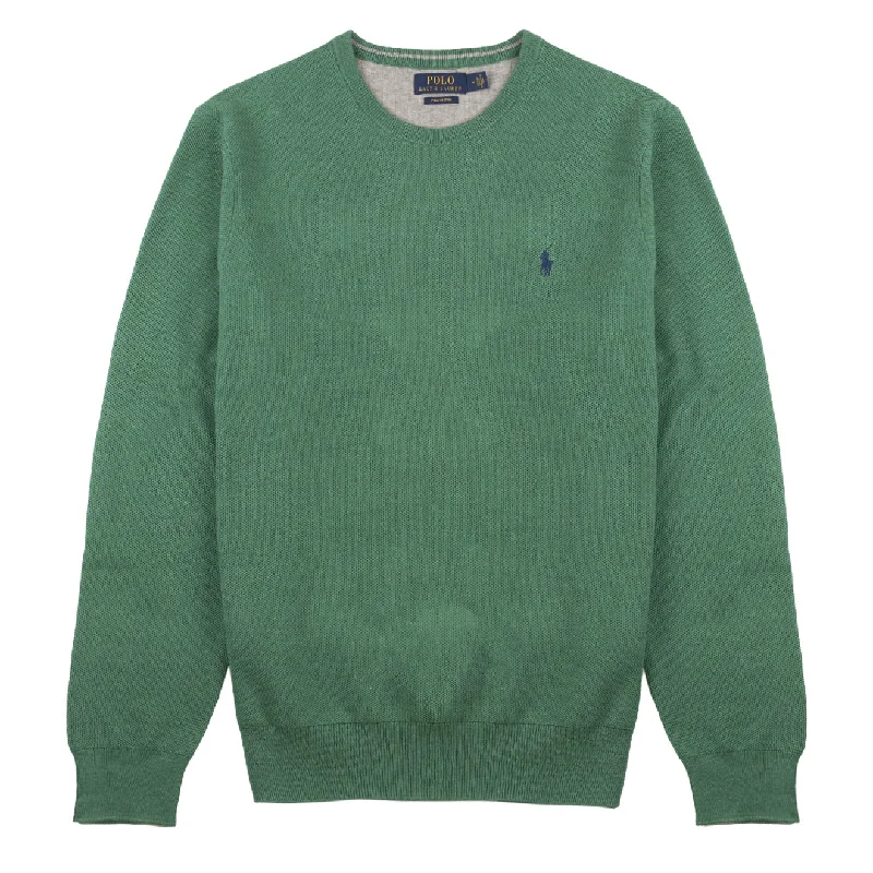 Men's antimicrobial polo shirts for odor - free daily wearPolo Ralph Lauren Cotton Crewneck Sweat Green Heather