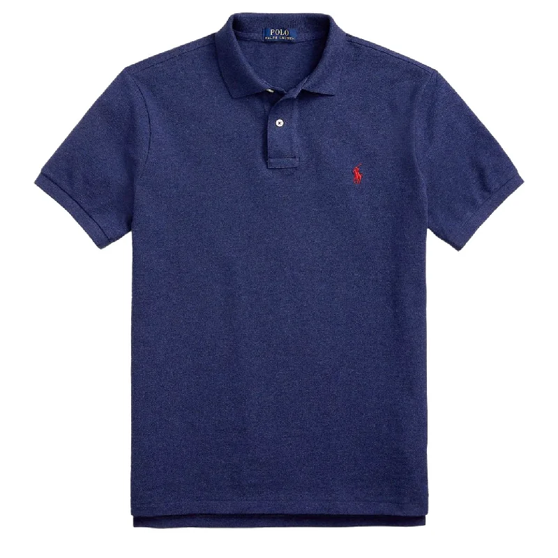 Men's quick - dry polo shirts for water sports activitiesPolo Ralph Lauren Custom Slim Fit Mesh Polo Shirt Spring Navy Heather