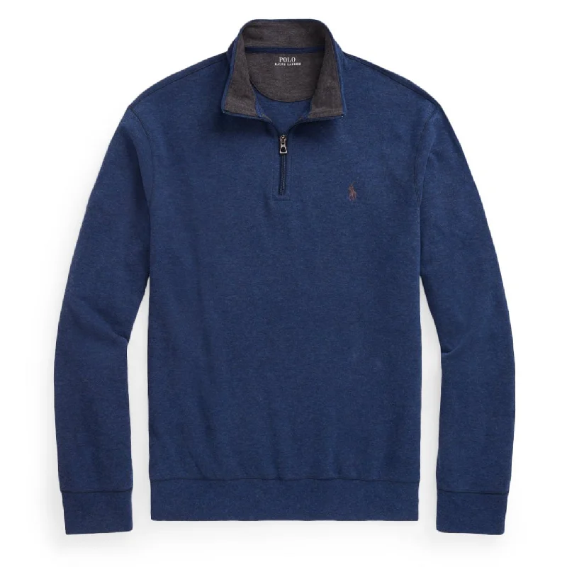 Men's vintage - inspired retro polo shirts with unique patternsPolo Ralph Lauren Luxury Jersey Quarter-Zip Pullover Spring Navy Heather