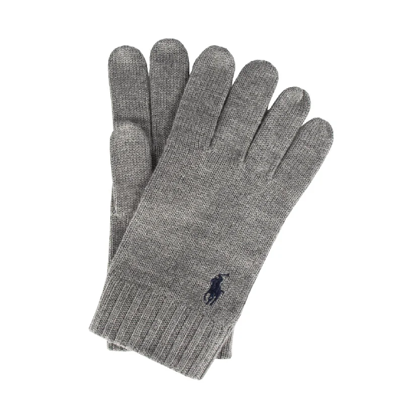 Men's high - collar polo shirts with a modern twistPolo Ralph Lauren Merino Wool Gloves Grey