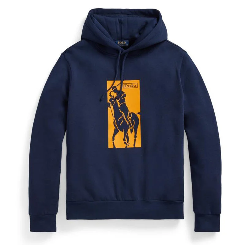 Men's quick - dry polo shirts for water sports activitiesPolo Ralph Lauren Pony Print Hoodie Cruise Navy