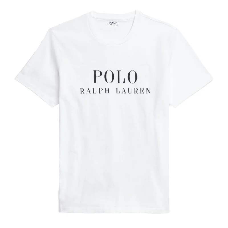 Men's vintage - inspired retro polo shirts with unique patternsPolo Ralph Lauren S/S Crew Logo Sleep Top White