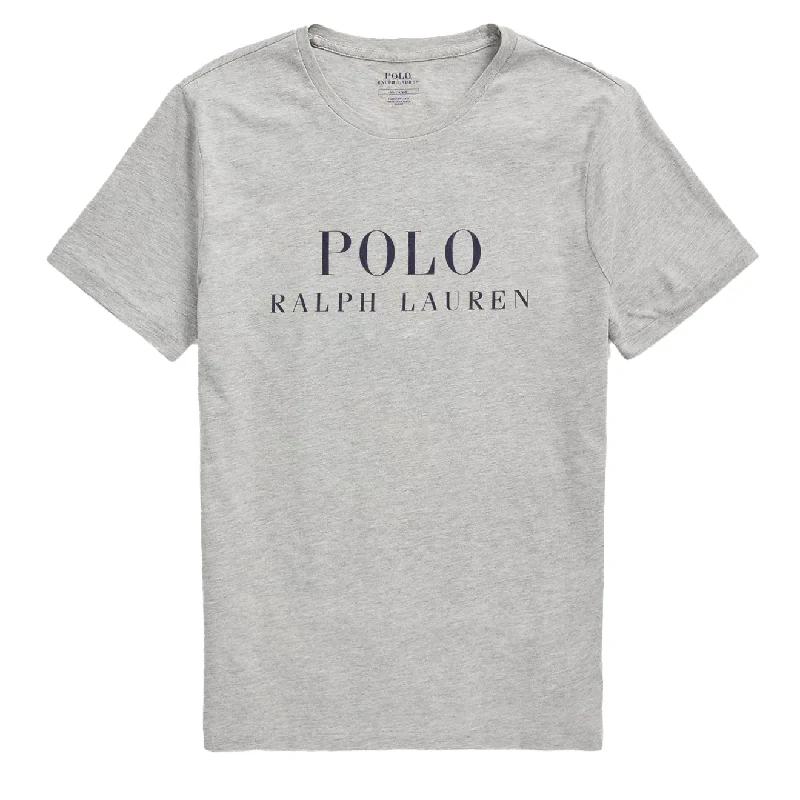 Men's long sleeve classic fit polo shirts with embroidered logosPolo Ralph Lauren S/S Crew Neck Sleep Top Andover Heather