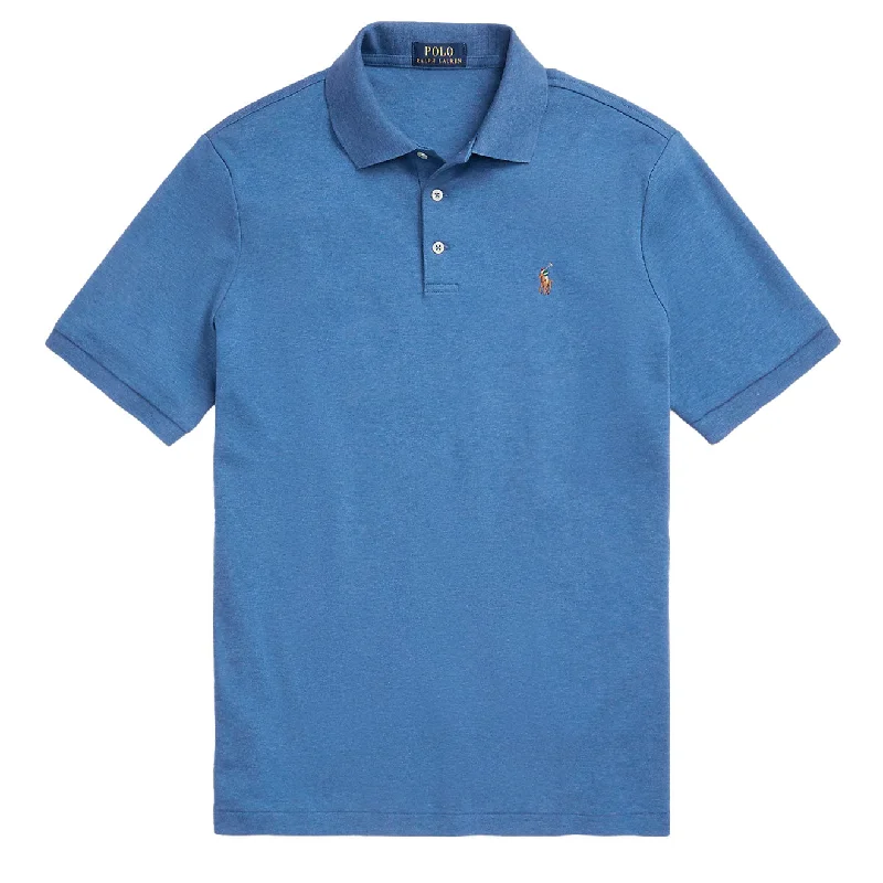 Men's UV - protected polo shirts for outdoor gardeningPolo Ralph Lauren S/S Custom Slim Fit Polo Shirt Fog Blue Heather