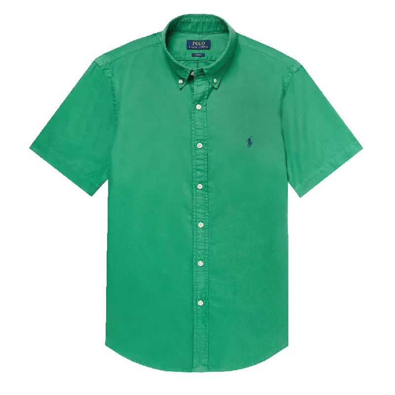 Men's quick - dry polo shirts for water sports activitiesPolo Ralph Lauren Slim Fit S/S Button Down Oxford Shirt Raft Green