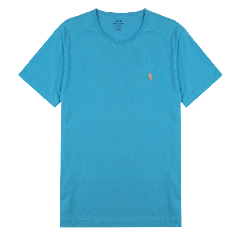 Men's vintage - inspired retro polo shirts with unique patternsPolo Ralph Lauren Slim Fit S/S T-Shirt Cove Blue