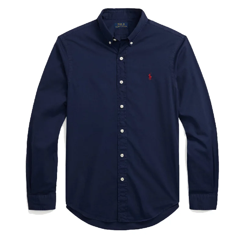 Men's reversible polo shirts with two different looksPolo Ralph Lauren Slim Fit Twill Shirt Newport Navy