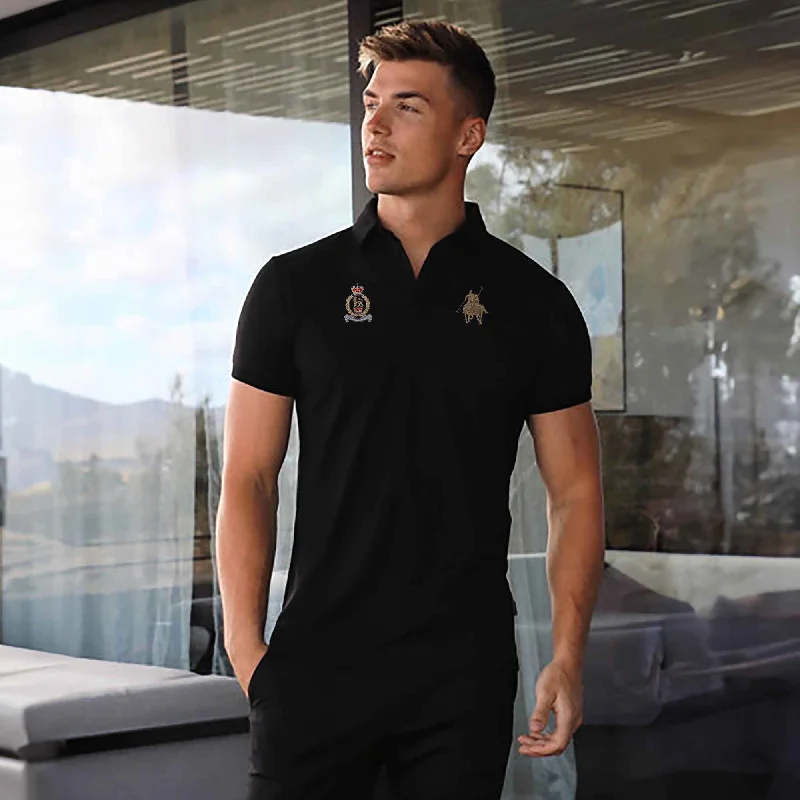 Men's formal - style silk blend polo shirts for special occasionsPolo Republica Men's Twin Pony & Crest Embroidered Short Sleeve Polo Shirt