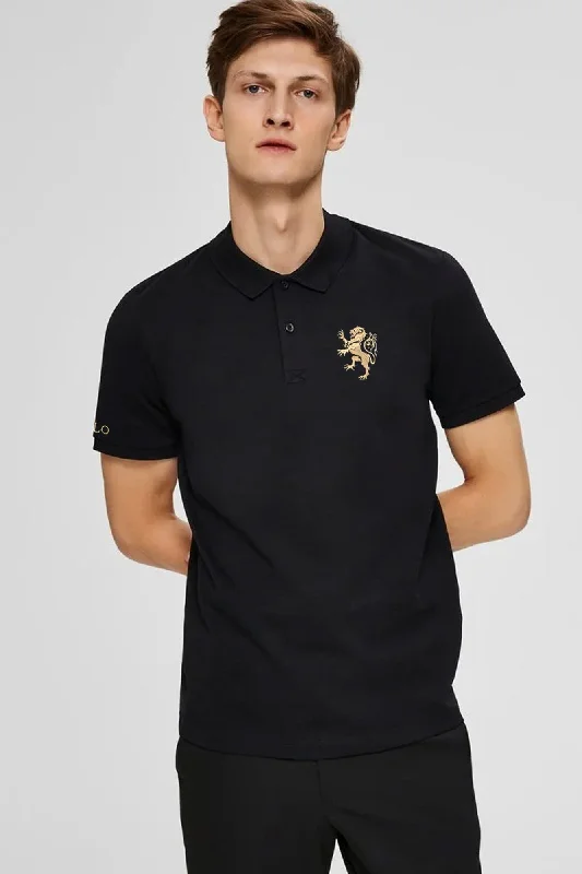 Men's breathable cotton blend polo shirts for summer outingsPolo Republica Men's Polo & Lion Embroidered Short Sleeve Polo Shirt