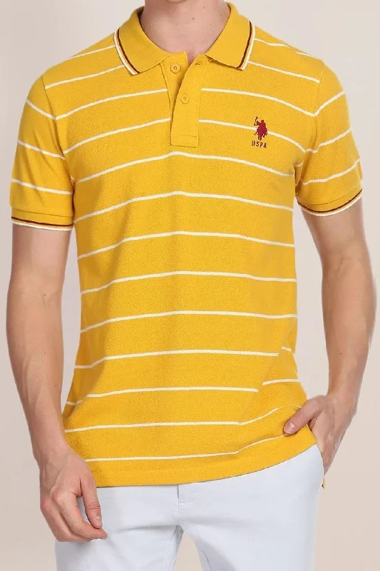 Men's jacquard woven polo shirts with intricate designsU.S. Polo Assn. Men Polo Shirt