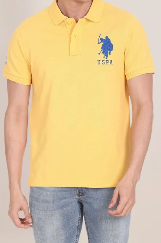 Men's vintage - inspired retro polo shirts with unique patternsU.S. Polo Assn. Men Signature Large DHM Golf Shirt - Yellow